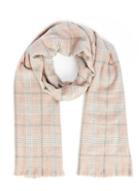 Dorothy Perkins *quiz Pink Check Knitted Scarf