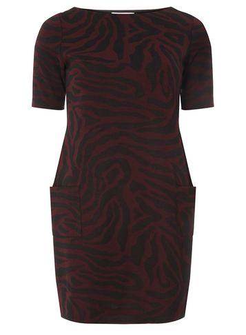 Dorothy Perkins *billie & Blossom Petite Mulberry Zebra Print Shift Dress