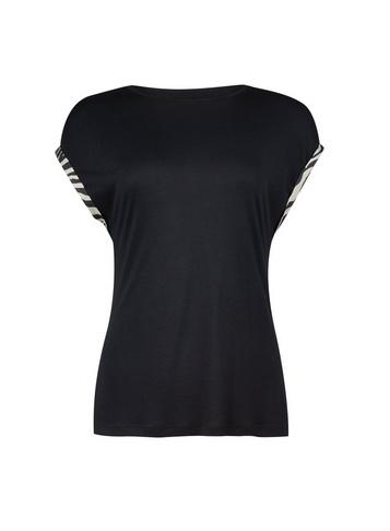 Dorothy Perkins Black Zebra Print Turn Back Cuff T-shirt