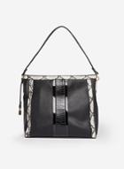 Dorothy Perkins Black Panelled Hobo Bag