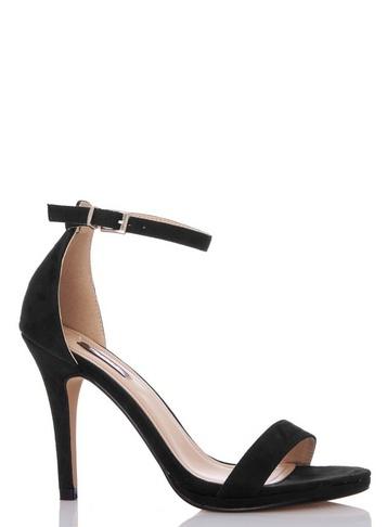 Dorothy Perkins *quiz Black 'towie' Barely There Heel Sandals