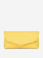 Dorothy Perkins Yellow Metal Bar Clutch Bag
