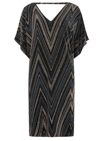 Dorothy Perkins *billie & Blossom Tall Black Zig Zag Shift Dress