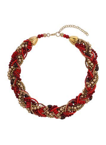 Dorothy Perkins Woven Bead Necklace
