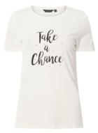 Dorothy Perkins Ivory Take A Chance Slogan Pearl Embellishment T-shirt