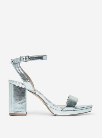 Dorothy Perkins Silver 'sensate' Heeled Sandals