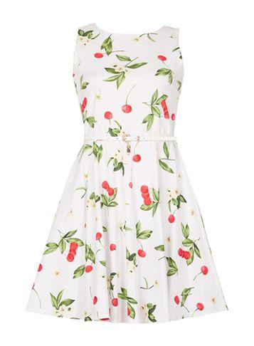 Dorothy Perkins *izabel London Multi White Printed Fit & Flare Dress