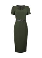 Dorothy Perkins Emerald Belted Tailored Dress