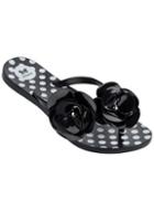 Dorothy Perkins *zaxy Black Bloom Flip Flops