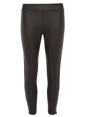 Dorothy Perkins Petite Coated Zip Leggings