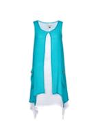 Billie & Blossom Blue Linen Long Top