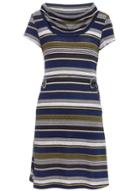 Dorothy Perkins *quiz Navy And Mustard Knitted Shift Dress