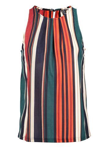 Dorothy Perkins *izabel London Green Striped Shell Top