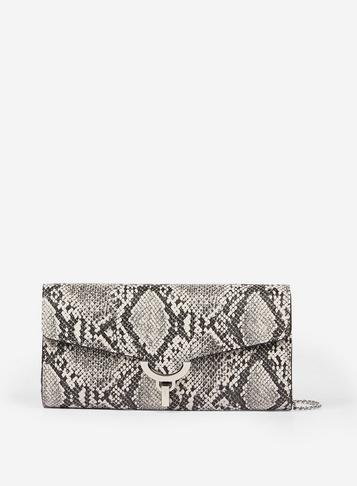 Dorothy Perkins Multicolour Snake Print Curve Lock Clutch Bag