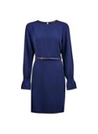 Dorothy Perkins *navy Shirred Cuff Dress