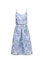 *luxe Blue Organza Shelf Skater Dress