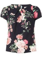 Dorothy Perkins *billie & Blossom Petite Navy Crepe Bloom Shell Top