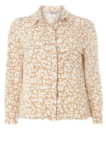 Dorothy Perkins Petite Camel Print Shirt