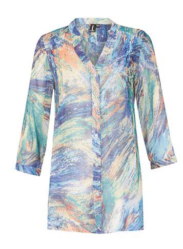 Dorothy Perkins *izabel London Multi Blue Marbled Top