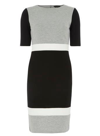 Dorothy Perkins Grey Colourblock Tube Dress