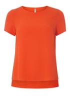 Dorothy Perkins Petite Orange Zip Side Top