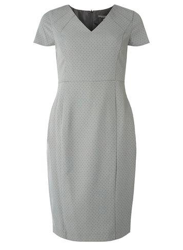 Dorothy Perkins Grey Spot Pencil Dress