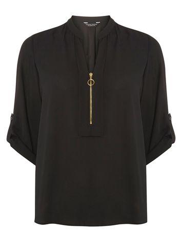 Dorothy Perkins Black V-neck Blouse