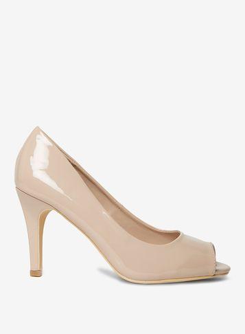 Dorothy Perkins Wide Fit Nude 'clover' Court Shoes