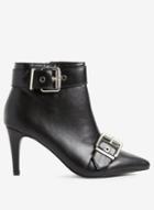 Dorothy Perkins Black 'accent' Buckle Boots