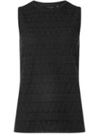 Dorothy Perkins *tall Black Geometric Lace Shell Top