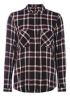 Dorothy Perkins *only Red Check Long Sleeve Shirt