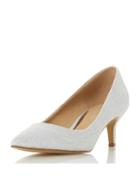 *head Over Heels By Dune Silver 'annabel' Heeled Shoes