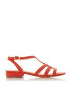*head Over Heels By Dune Red Juney Flat Sandals