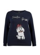 Dorothy Perkins *dp Curve Navy Santa Paws Jumper
