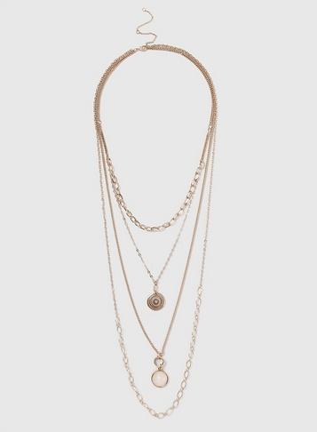 Dorothy Perkins Gold Multi Row Chain Necklace
