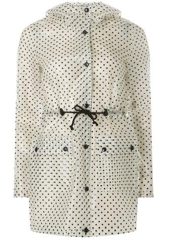 Dorothy Perkins *only Monochrome Spotted Raincoat