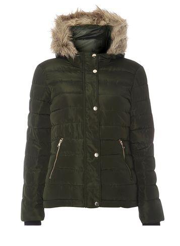 Dorothy Perkins Alpine Faux Fur Hood Padded Jacket