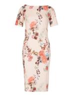 Dorothy Perkins *feverfish Peach Japanese Print Dress