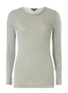 Dorothy Perkins Grey Long Sleeve Crew Neck Top