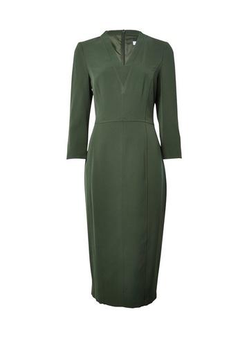 Dorothy Perkins *tall Khaki V-neck Dress