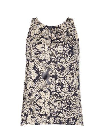 Dorothy Perkins *izabel London Multi Navy Print Top
