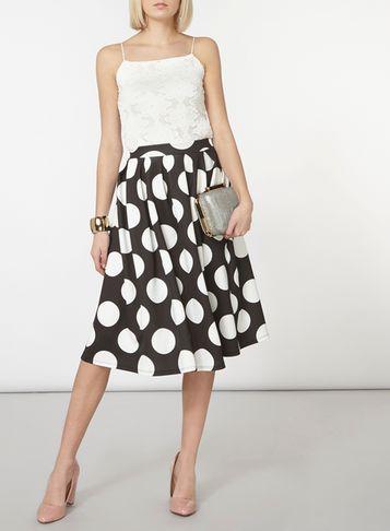 Dorothy Perkins Spot Scuba Full Skirt