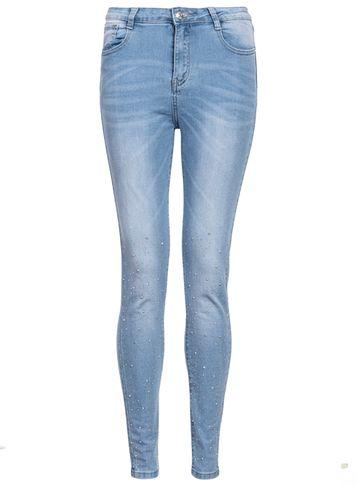 Dorothy Perkins *quiz Light Blue Diamante Jeans