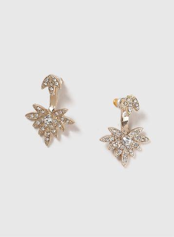Dorothy Perkins Rhinestone Front Back Earrings