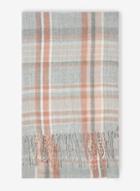 Dorothy Perkins Grey And Pink Checked Scarf