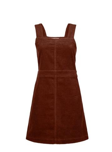 Dorothy Perkins Petite Tan Square Neck Pinafore Dress