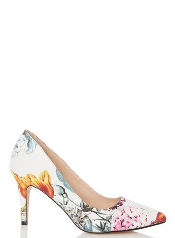 Dorothy Perkins *quiz Multi Coloured Floral Print Court Shoes