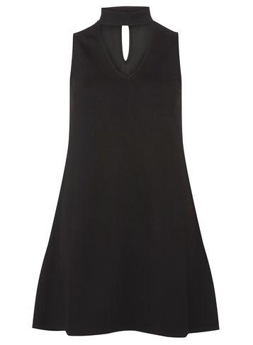 Dorothy Perkins Petite Black Choker Dress