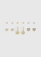 Dorothy Perkins Gold Heart Stud And Hoop Multipack Earrings