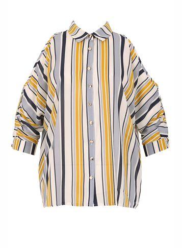 Dorothy Perkins *izabel London Multi Yellow Cold Shoulder Top